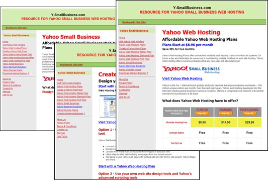 Create a Yahoo Web Site